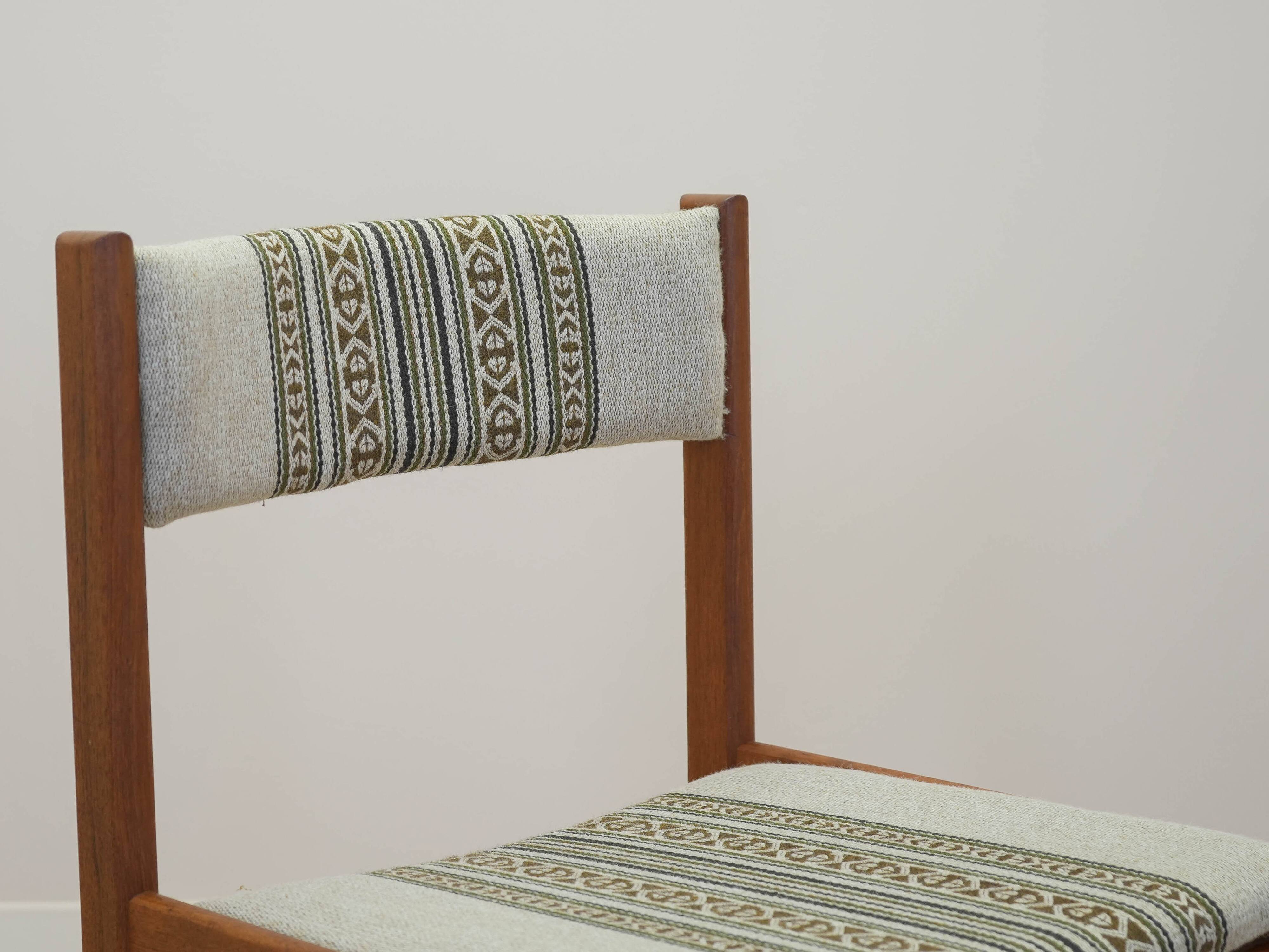 Set of two teak chairs, Danish design, 1970s, made in Denmark