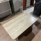 Rectangular travertine coffee table