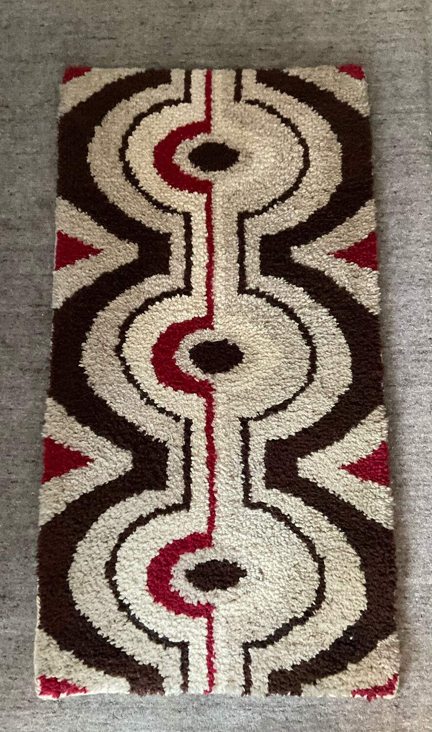 Wool rug 130x70 from the 70s