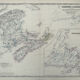 Antique Map of Canada (Eastern Sheet) circa 1869 Keith Johnston Royal Atlas Hand coloured map