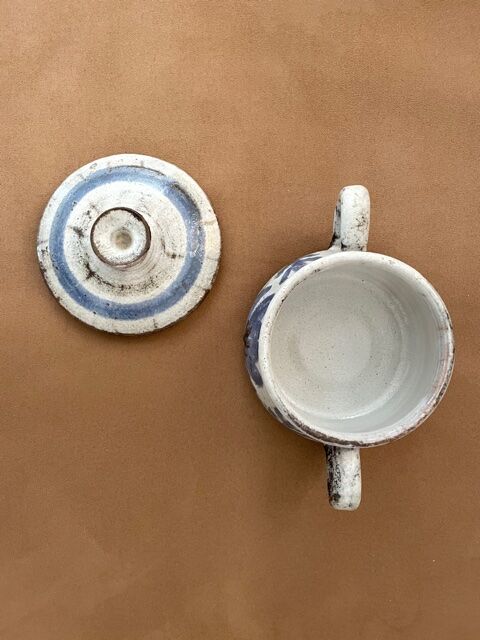 Ceramic sugar le Murier Gustave Reynaud Vallauris