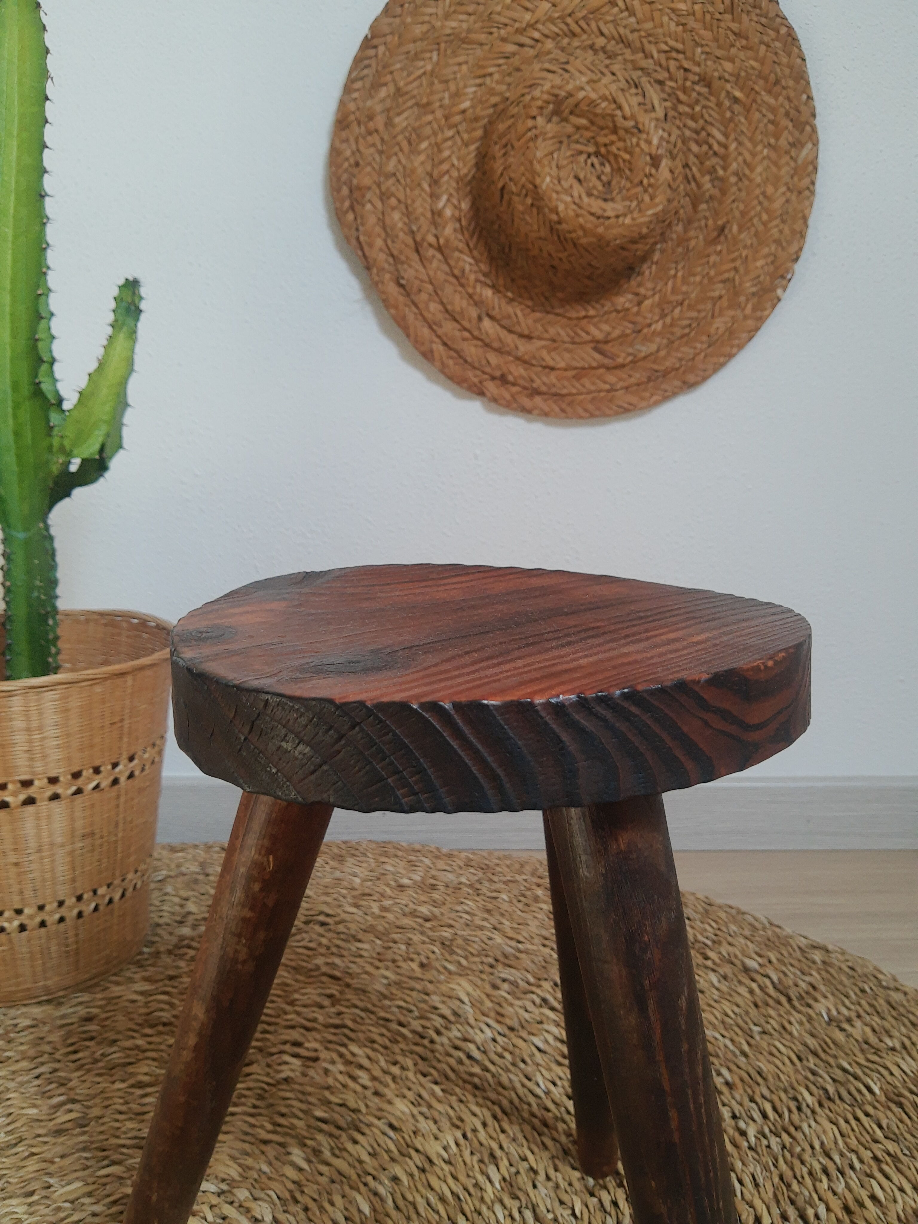 Vintage tripod campaign stool