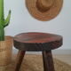Tabouret de campagne tripode vintage