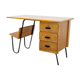 French oak student desk by Spirol 1950