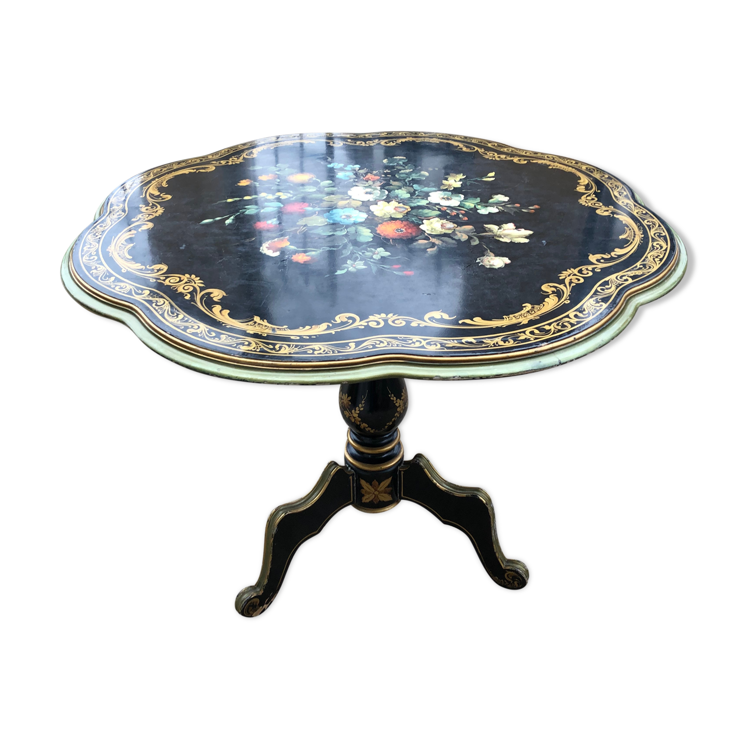 Table ronde à plateau basculant Napoléon III
