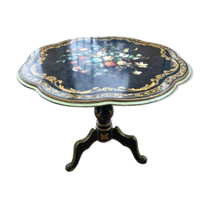 Table ronde à plateau basculant