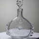 Cognac carafe Daum France Lorraine cross in bubbled crystal, 1960s-70s.