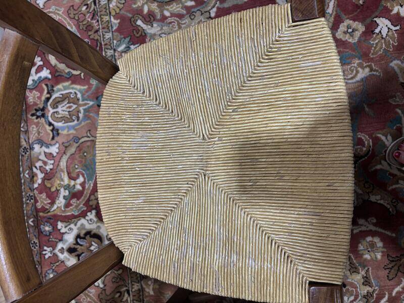 Série de 4 chaises paillées