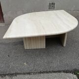 Travertine diamond coffee table