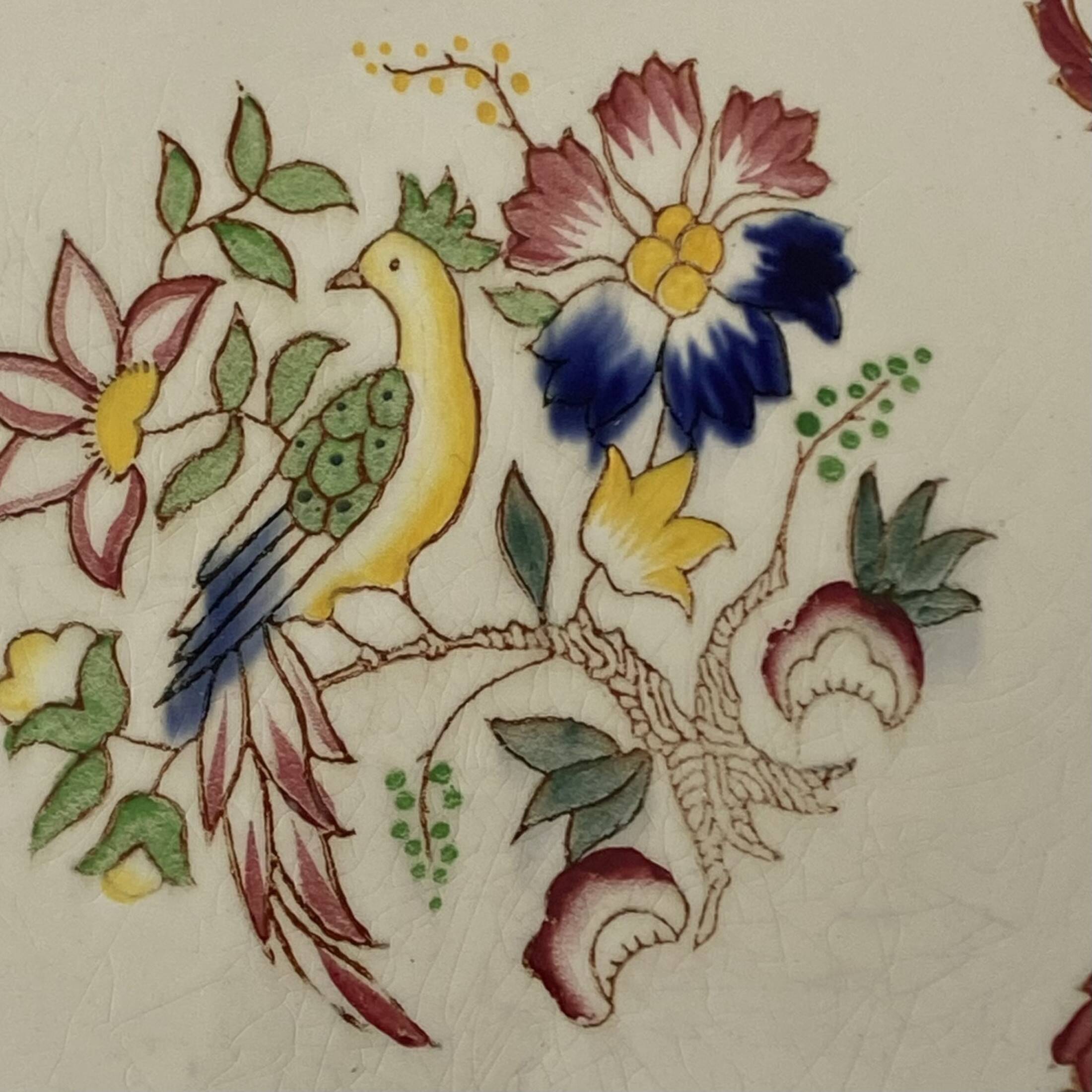 Longwy earthenware trivet octagonal vintage tableware ACC-7140