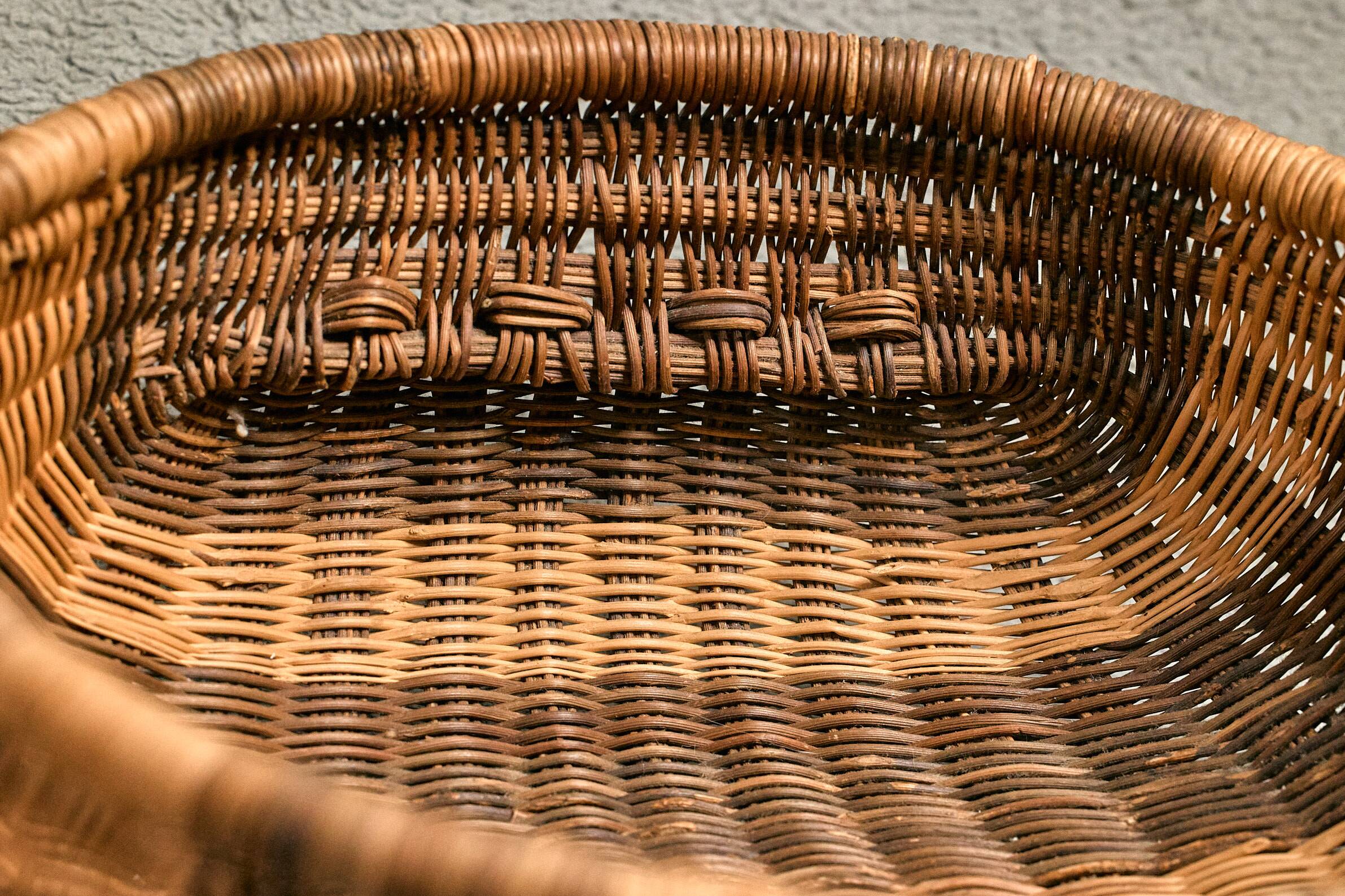 Osier, panier, corbeille, dépose, fourre-tout, courses, décoration