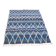 Recycled cotton handcrafted rug - Reversible - Blue