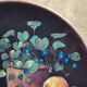 Large Gien plate Cueillette D. Lalande 30 cm – Fruit & violet decoration