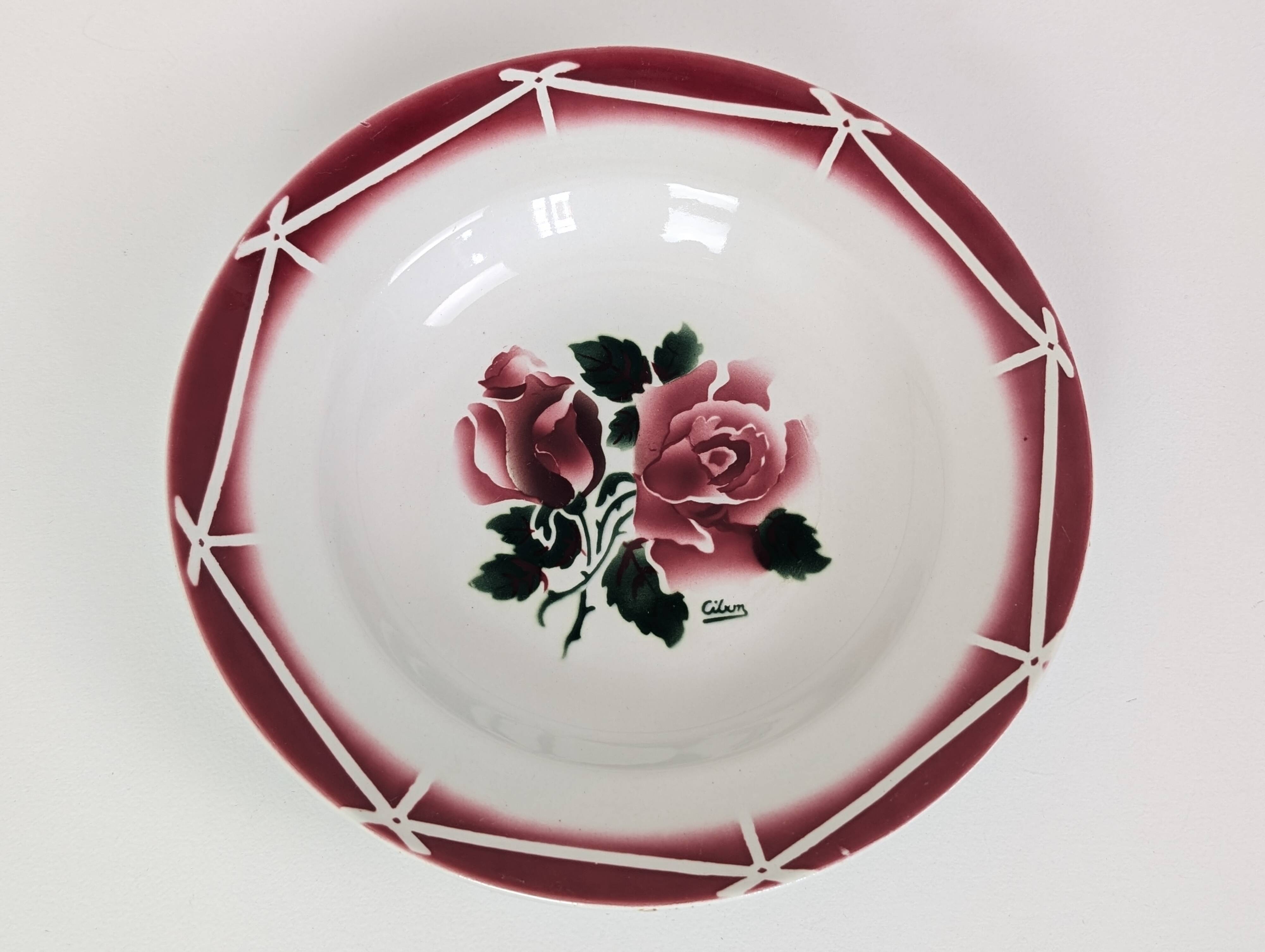 3 assiettes creuses Digoin Sarreguemines