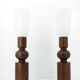 Pair of Scandinavian pine table lamps by Uno Kristiansson for Luxus