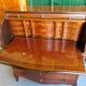 Secretaire commode a cylindre en bois verni
