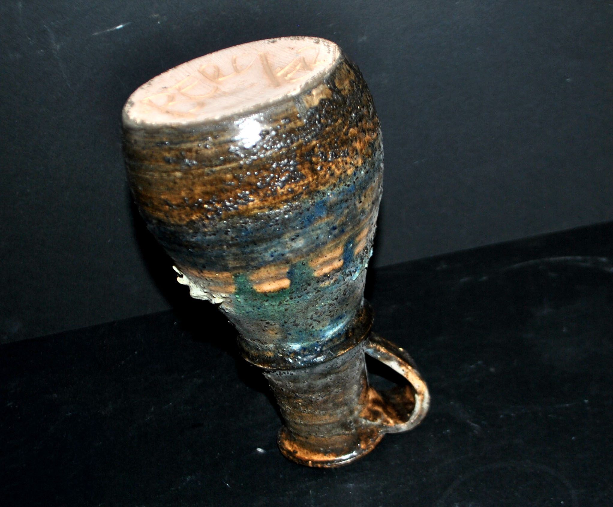 Claire BERGER Vintage 1970 Ceramic Pitcher – Stoneware from Puisaye La Borne