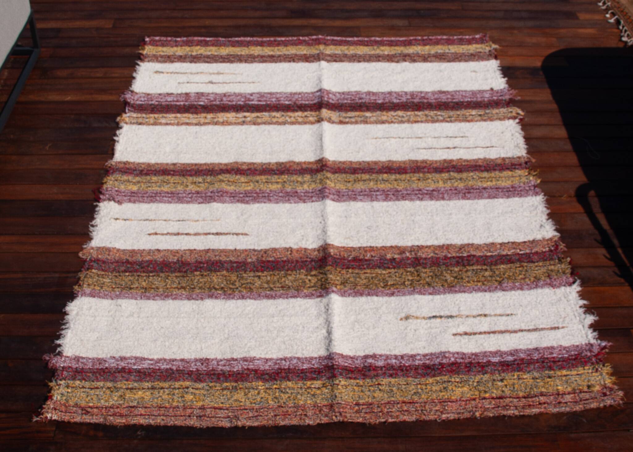 Handmade recycled cotton rug - Multicolor