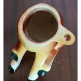 Tirelire de cerf en céramique vintage avec serrure et clé