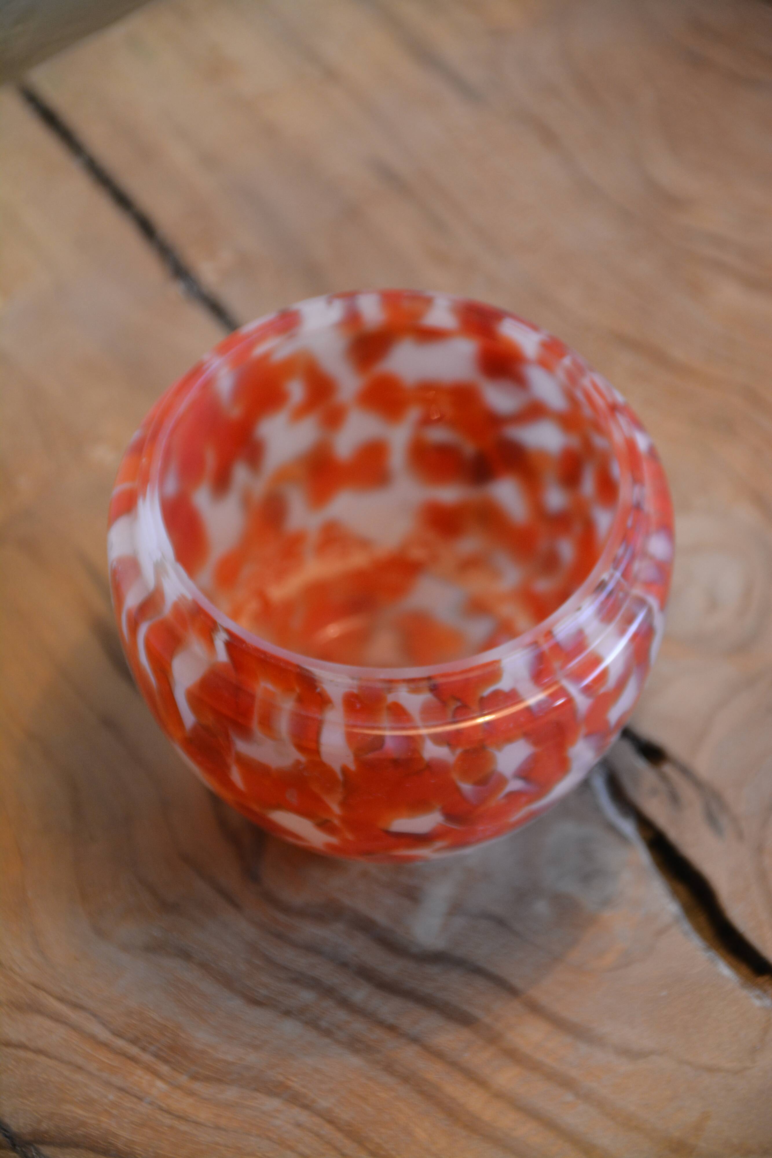 Orange glass jar