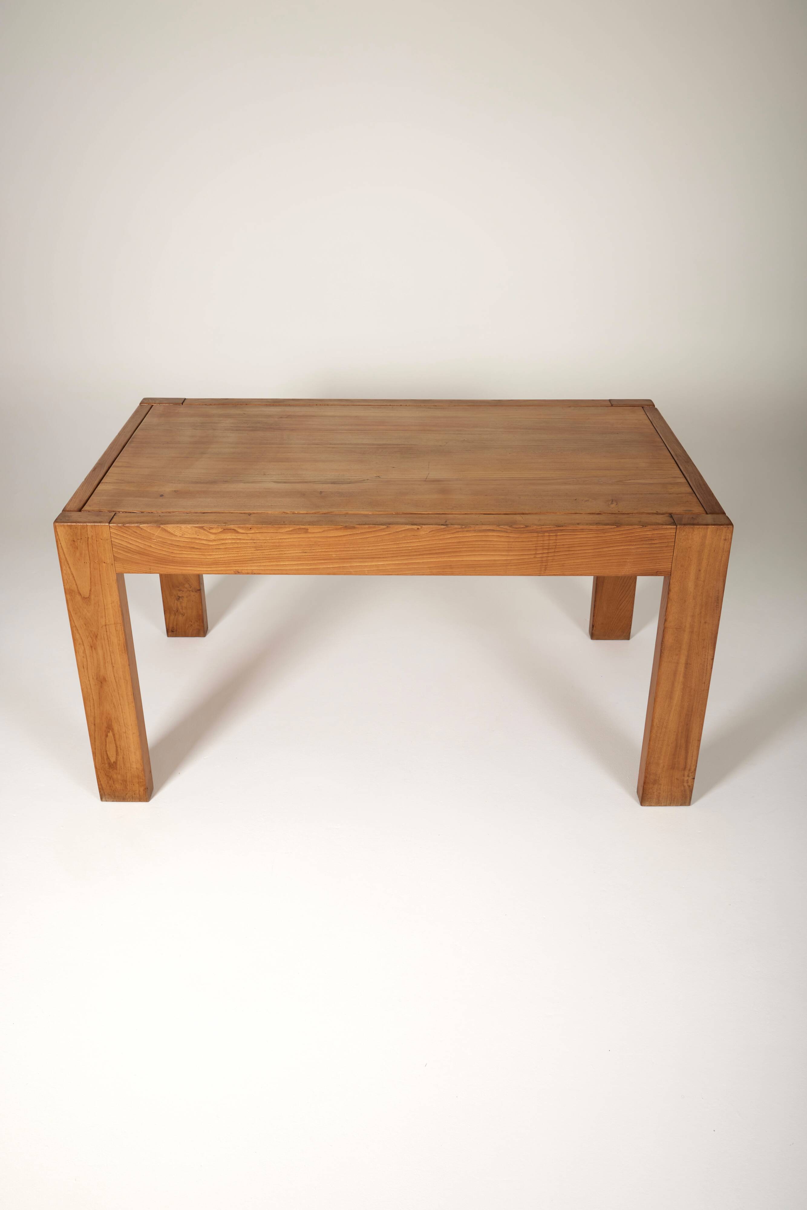 Table en orme Maison Regain, 1980s