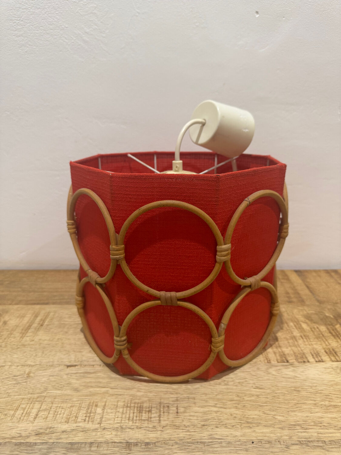 Vintage rattan pendant light