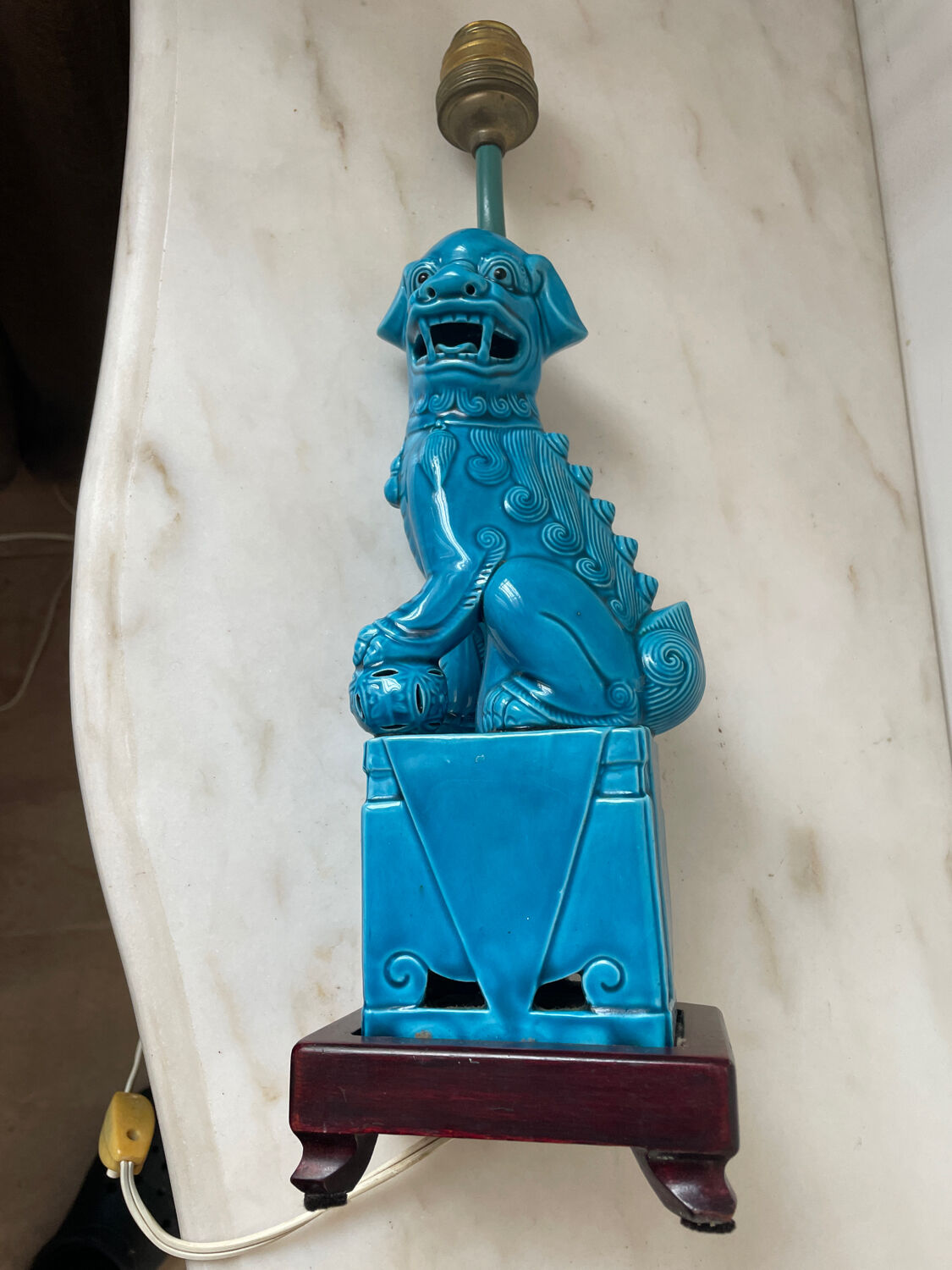 Lampe vintage céramique Hollywood Regency
