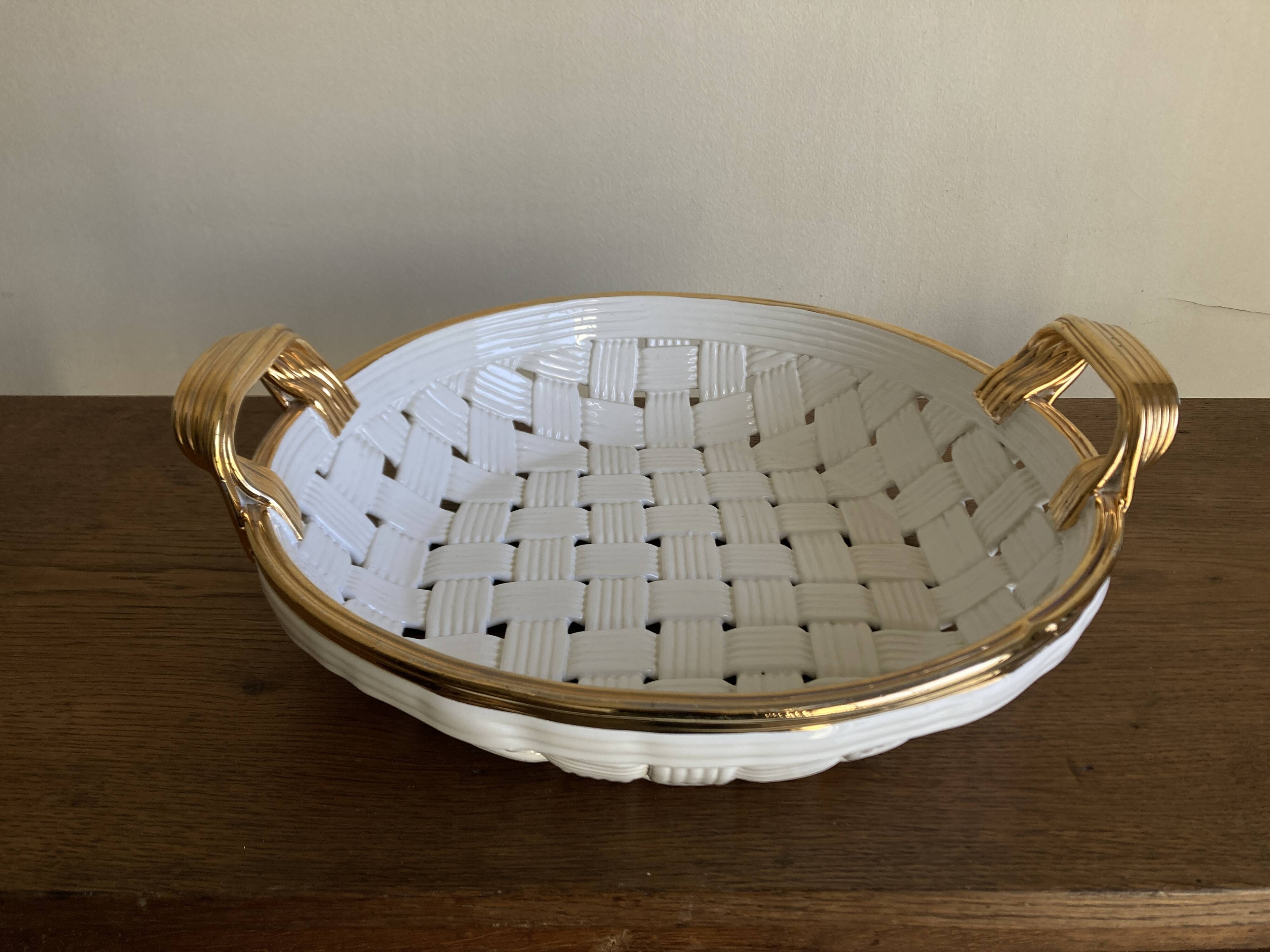Woven ceramic centrepiece 1960 Italian work