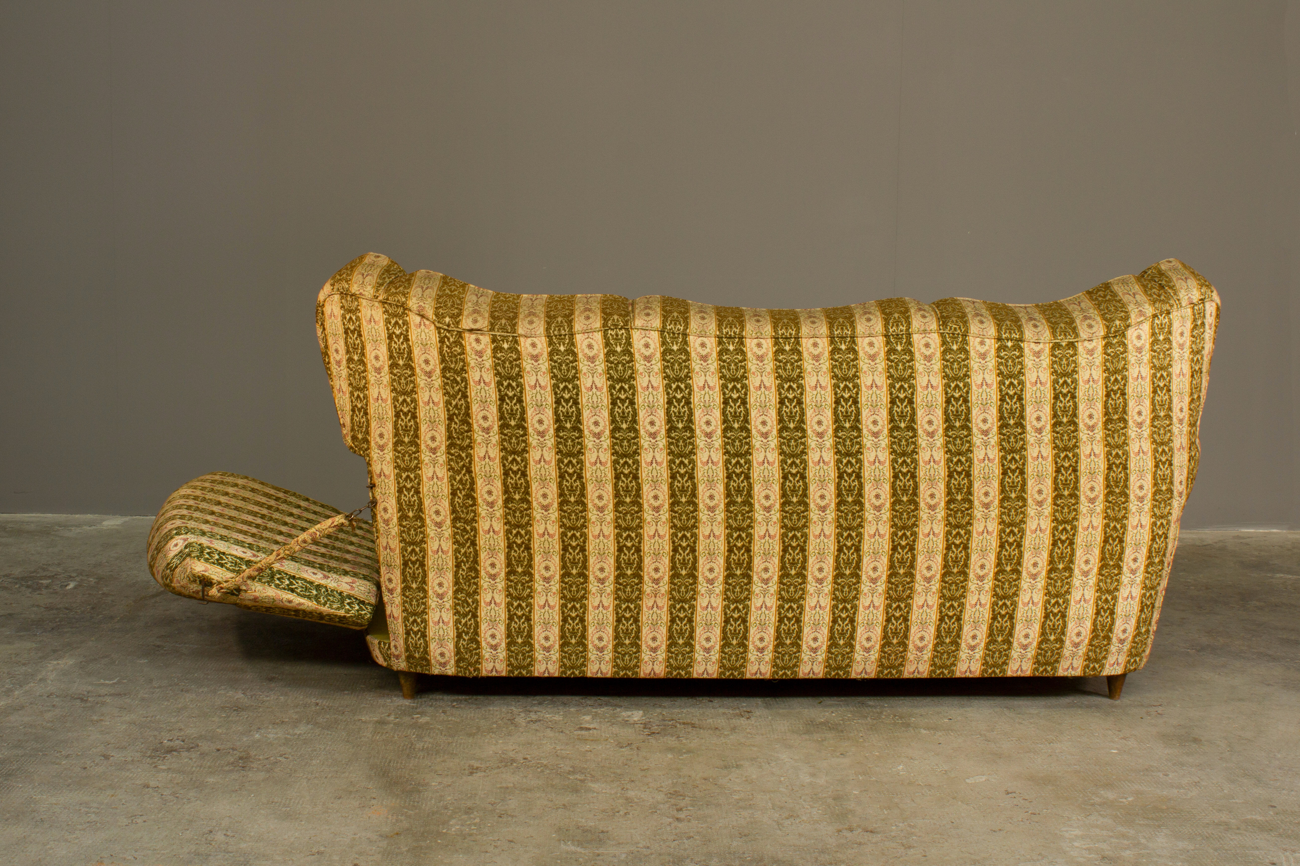 Three-seater sofa and armchair, 50s, set of 2