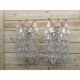 Transparent “poliedri” murano glass wall sconce