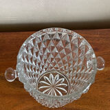 Small bucket Cut molded glass ice cube pot