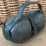 Petanque balls in their strap bag