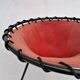 Vintage leather balloon chair, 1960s