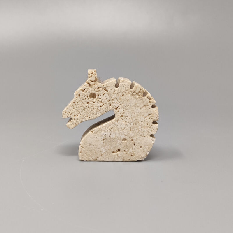1970s travertine horse sculpture
