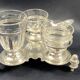 19th century Louis XV style condiment holder, silver or silver-plated metal frame