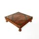 Ancient Indian ritual table of the Bajot type, wood and brass – Rajasthan