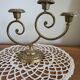 3-spoke brass candle holder