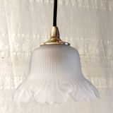 Art Deco style pressed glass portable lamp - mid-20th century