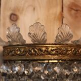 Pair of crystal sconces from the house baccarat, crinoline model