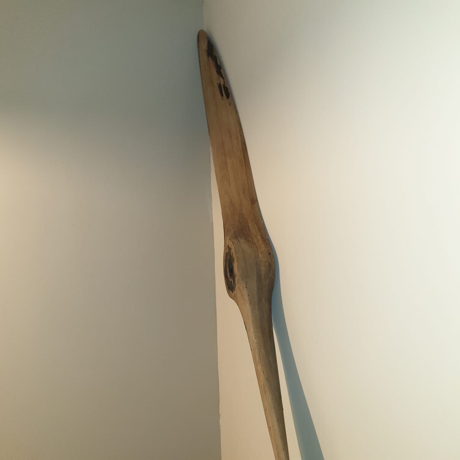 Old wooden airplane propeller