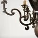 Antique chandelier with 6 lights in bronze, Netherlands, 18th century