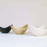 Mid-century modern ceramic set of 3 bowls by Gunnar Nylund, Rörstrand, Sweden.