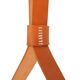 Handmade J. Adnet style mirror in tan color veg-tanned leather, ø 70 cm
