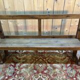 Antique wooden bench – Rustic work – 19th / early 20th century