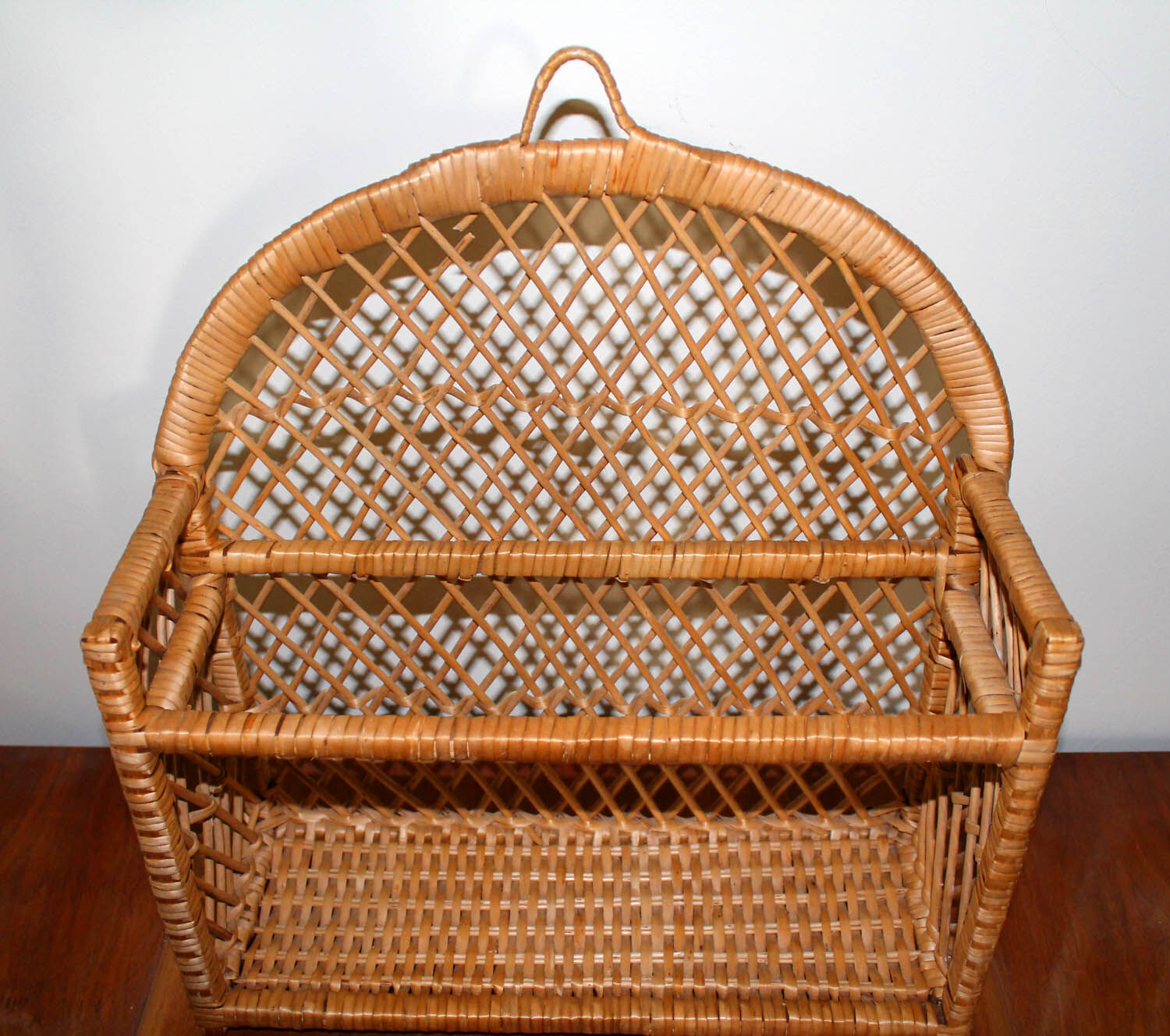Rattan shelf