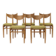 Set of 5 Vintage Dining Chairs, 1960s Germany, Wenzel, Beech Wood