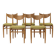 Set of 5 Vintage Dining Chairs, 1960s Germany, Wenzel, Beech Wood