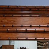 Armoire à Glace en Pitchpin esprit Bambou, Art Nouveau – Début XXème