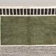 Handmade green and white Beni Ourain rug, size 1.4/2.6 m.