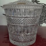 Old bonbonnière in bohemian crystal cut